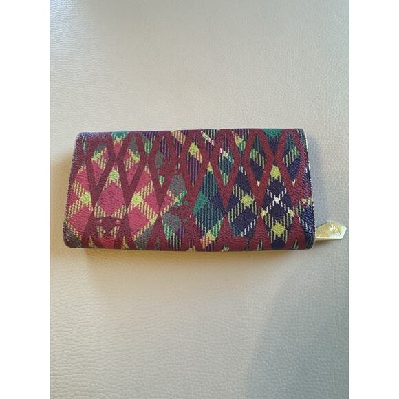 Vivienne Westwood Diamond Tartan Zip around Long Wallet - Picture 14 of 14